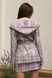 Стильний костюм жіночий в клітку бузкового кольору, XL(50)