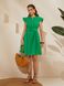 Красивое летнее платье из прошвы зеленого цвета, S(44)