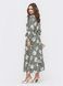 Льняное платье миди с цветочным принтом, XL(50)