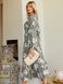 Льняное платье миди с цветочным принтом, XL(50)