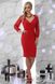 Красное нарядное платье-футляр Флоренция, S(44)