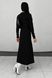 Чорне трикотажне плаття з розрізами, 52