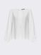 Біла бавовняна блузка зі вставкою з прошви, S(44)
