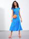 Летнее платье синего цвета с открытой спиной, XL(50)