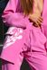 Модный женский костюм с брюками розовый, XL(50)