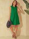 Летнее платье трапеция из прошвы зеленого цвета, S(44)