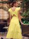 Розкльошена літня сукня з прошви жовтого кольору, XL(50)