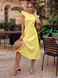 Розкльошена літня сукня з прошви жовтого кольору, XL(50)