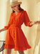 Короткое летнее платье из шифона оранжевое, L(48)