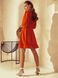 Короткое летнее платье из шифона оранжевое, L(48)