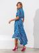 Літня шовкова сукня міді блакитного кольору, S(44)
