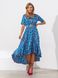 Літня шовкова сукня міді блакитного кольору, S(44)
