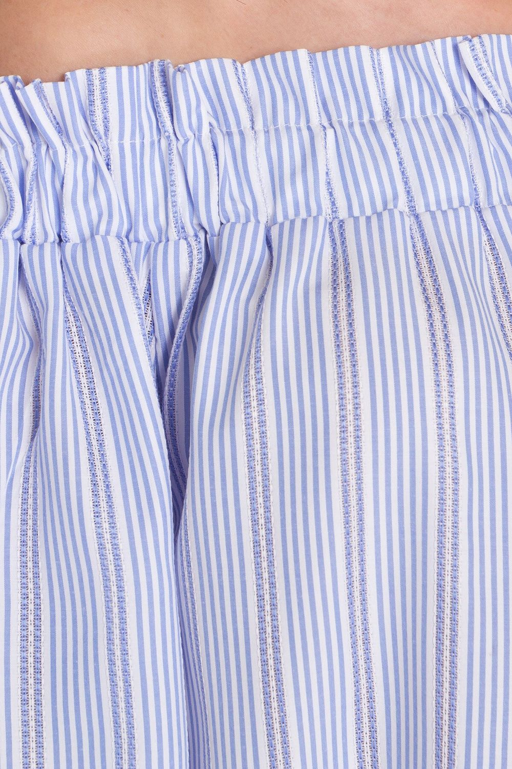 Летняя блузка с открытыми плечами льняная - фото