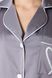 Жіноча шовкова піжама сірого кольору, S(44)