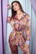 Женская пижама из шелка с цветочным принтом, XL(50)