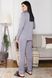 Жіноча шовкова піжама сірого кольору, S(44)
