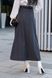 Теплая юбка А-силуэта темно-серого цвета, 52