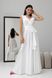 Изысканное вечернее платье из шелка белого цвета, S(44)