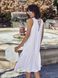 Легке літнє плаття з льону білого кольору, M(46)