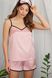 Жіночі шовкові домашні шорти рожеві, L(48)