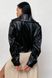 Женская кожаная куртка черного цвета, L(48)
