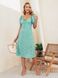 Літня сукня-кльош з прошви бірюзового кольору, XL(50)