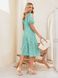 Літня сукня-кльош з прошви бірюзового кольору, XL(50)