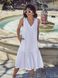 Легке літнє плаття з льону білого кольору, XL(50)