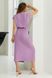 Стильне літнє плаття бузкового кольору з розрізом, XL(50)