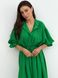 Летнее льняное платье рубашка зеленого цвета, 44-48