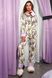 Шелковая пижама с цветочным принтом, XL(50)