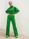 Зелений спортивний костюм для жінок з вкороченою кофтою, 42-44