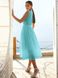 Літнє плаття з прошви зі спідницею-сонце бірюзового кольору, XL(50)
