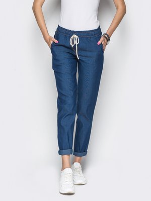 Легкие женские брюки из хлопка - фото