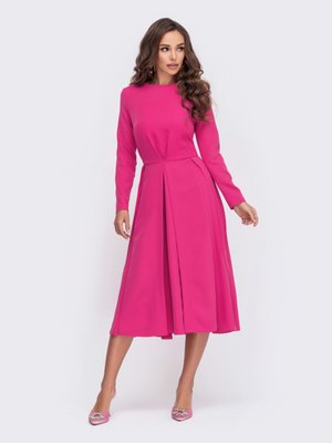 Гарне плаття зі спідницею сонце-кліш рожеве - фото