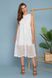 Літнє гипюрове плаття з високою талією біле, S(44)