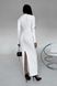 Длинное облегающее платье из ангоры белого цвета, XS(42)
