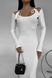Довга облягаюча сукня з ангори білого кольору, XS(42)