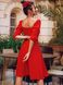 Червона сукня з розкльошеною спідницею, XS(42)