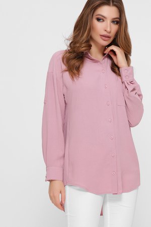 Женская рубашка розового цвета - фото
