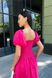 Красивое льняное платье с разрезами розового цвета, XL(50)