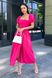 Красива лляна сукня з розрізами рожевого кольору, XL(50)