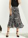Черная шифоновая юбка-миди с цветочным принтом, 52