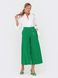 Стильные укороченные брюки-палаццо зеленого цвета, 52