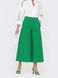 Стильні вкорочені штани-палаццо зеленого кольору, 52