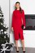 Красивое женское платье футляр красное с блеском, XL(50)