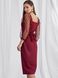 Красива літня сукня з льону бордового кольору, L(48)