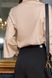 Красивая бежевая блузка с воланом, XL(50)