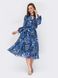 Шифонова сукня міді зі спідницею-сонце блакитна, 52