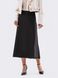 Стильная юбка-полусолнце черного цвета, XL(50)